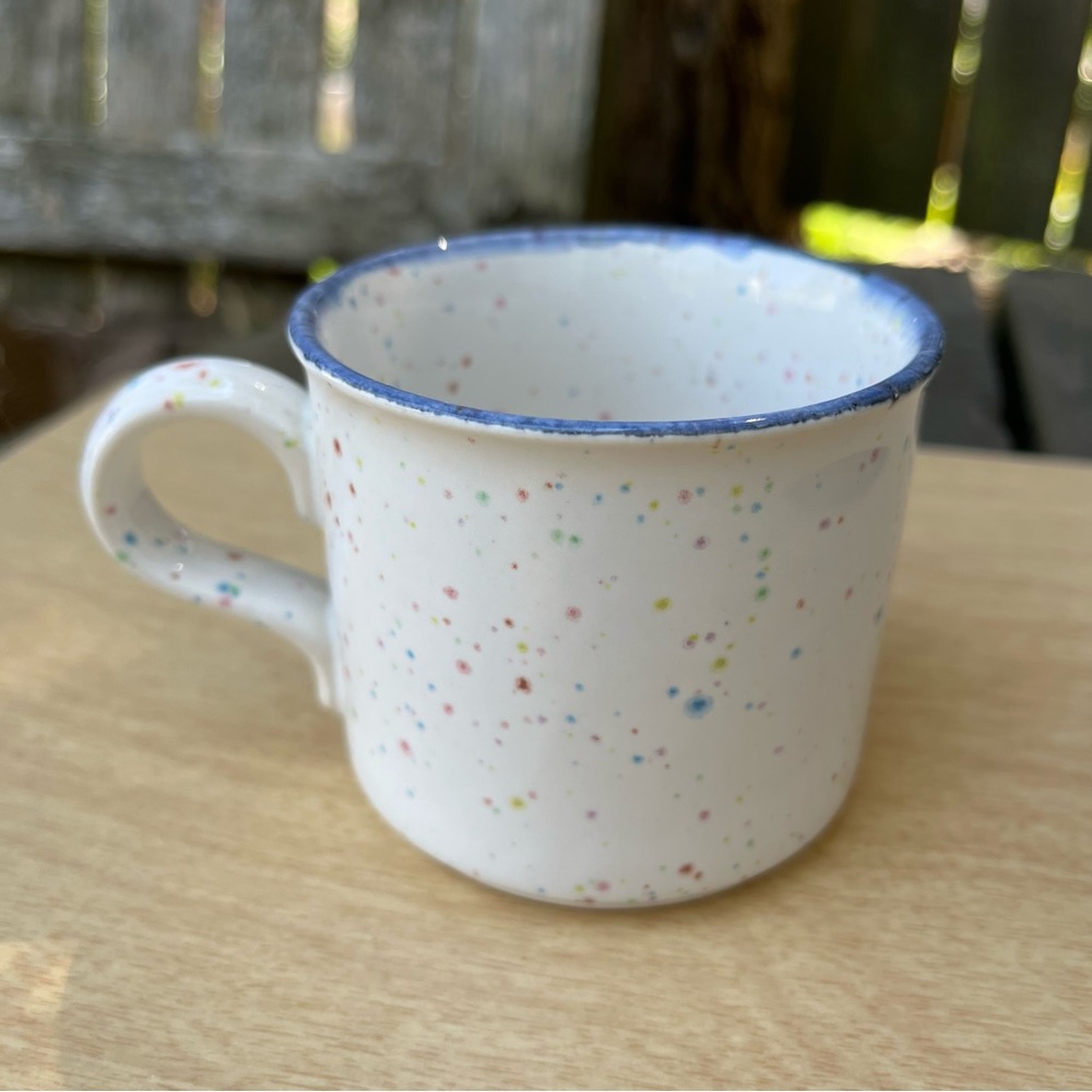 John Tams Rainbow Speckled Confetti Espresso Cup
